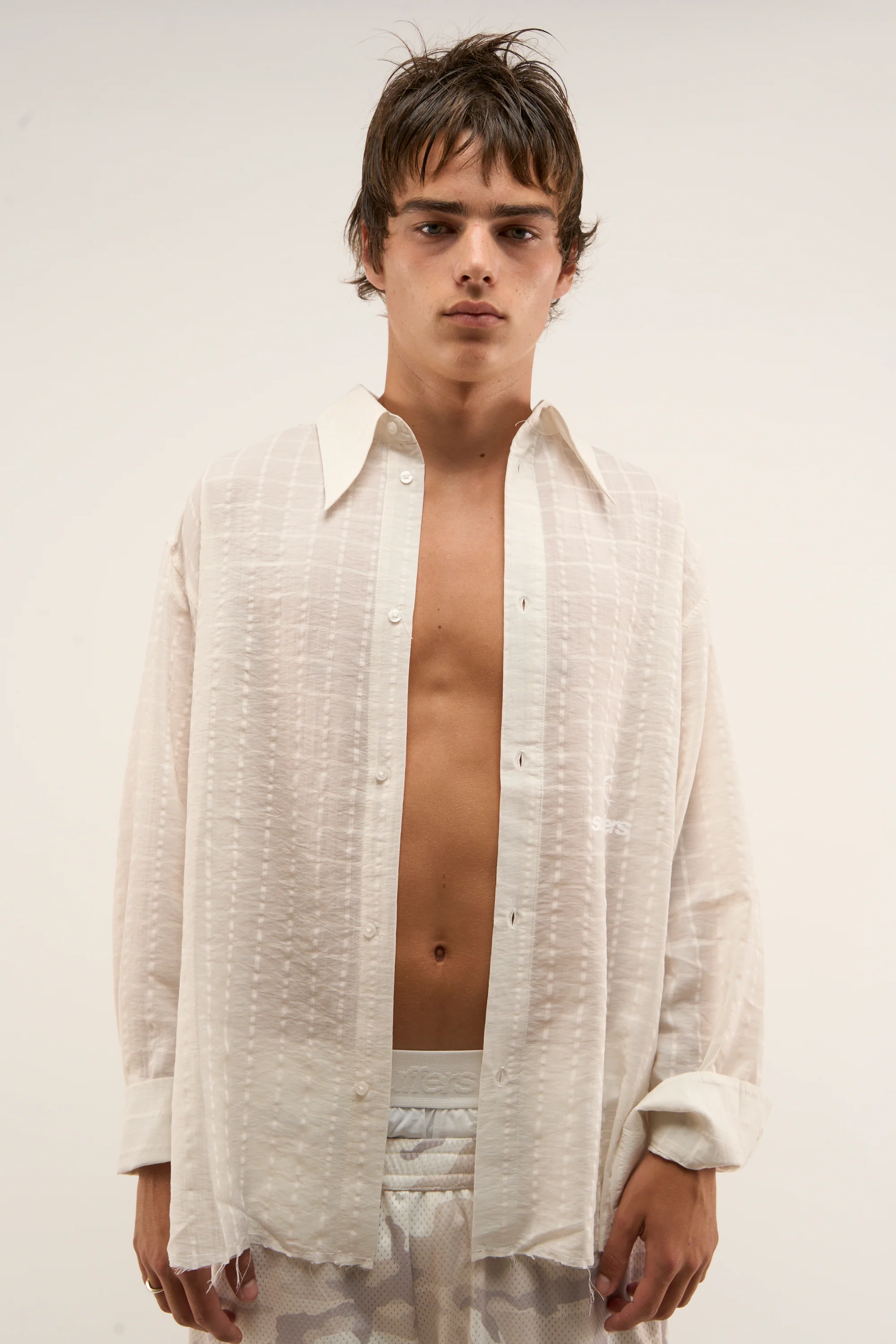 70s Summer Ecru Shirt - Image 2