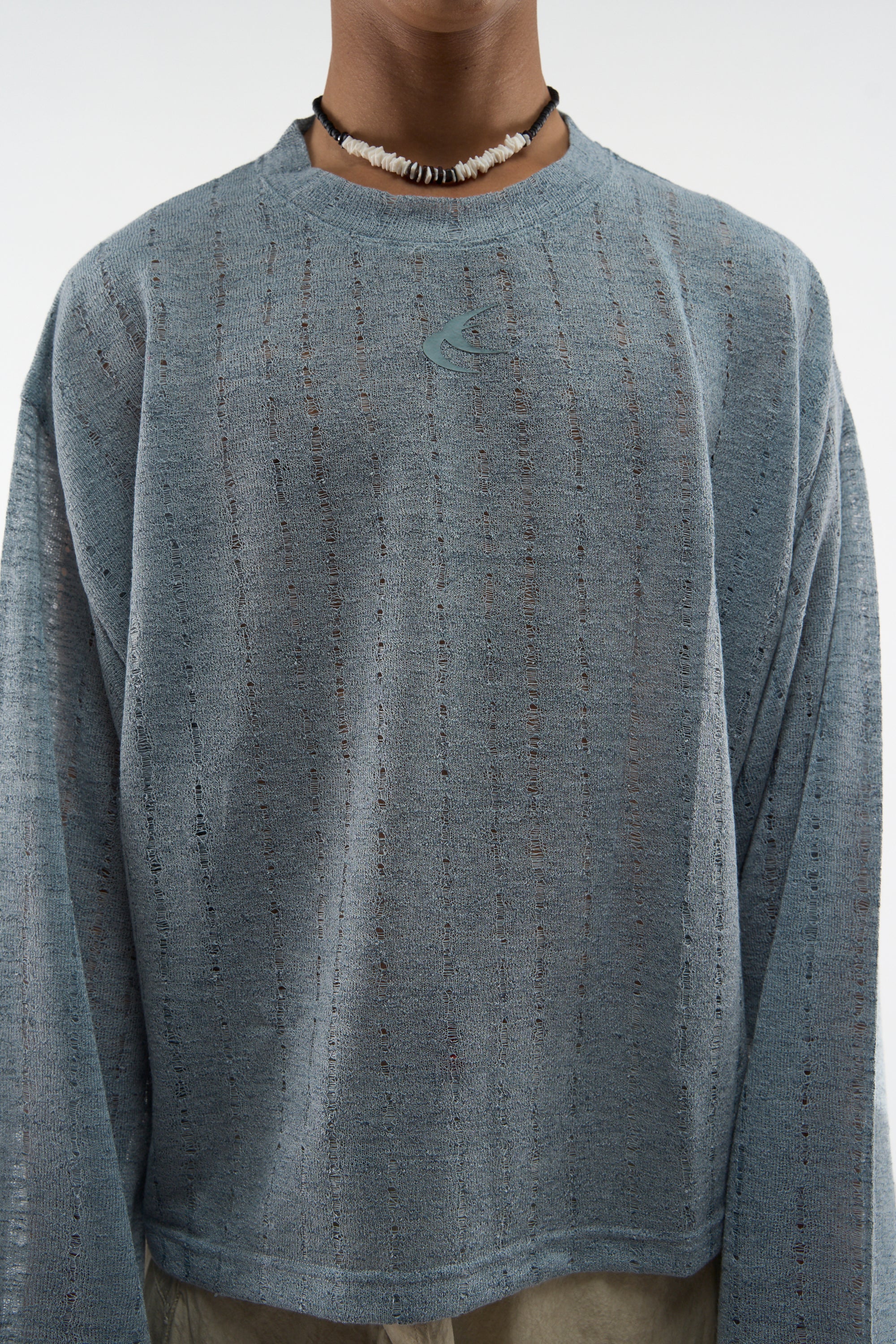 Abar Blue Knit Longsleeve - Image 4