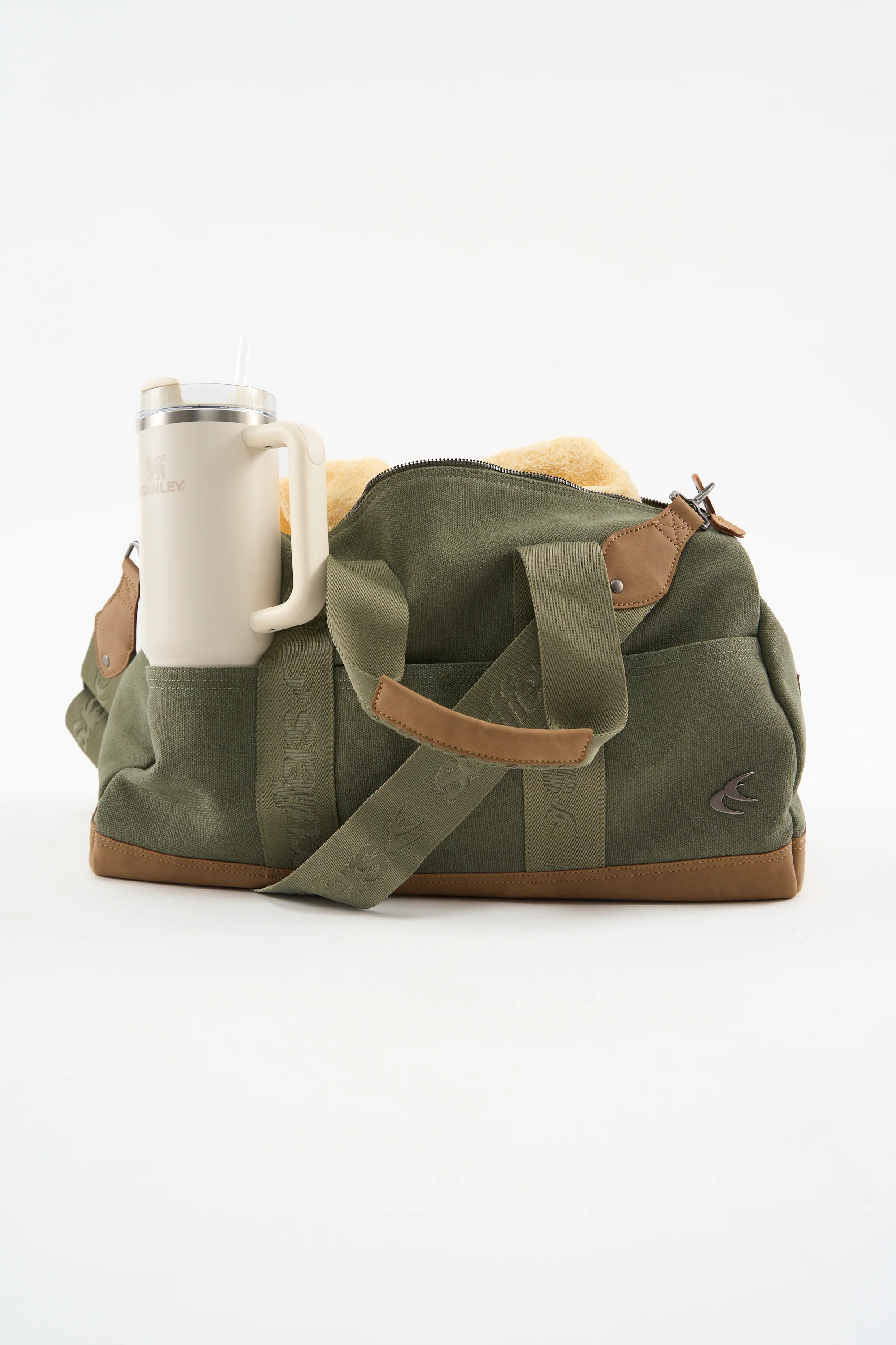 Canvas Green Duffle Bag - Image 6