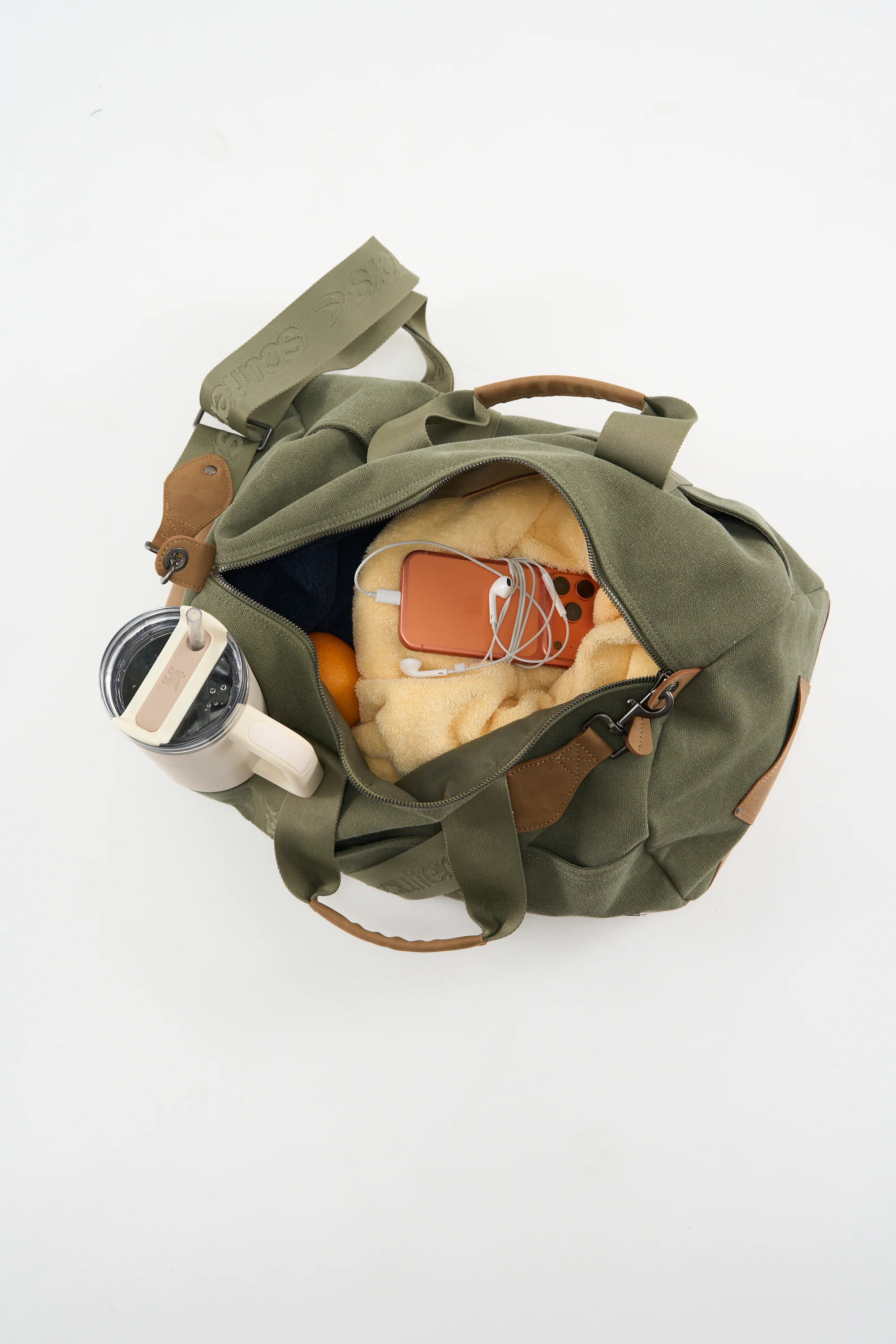 Canvas Green Duffle Bag - Image 7