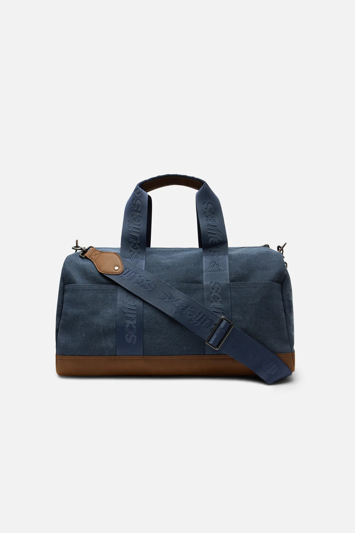 Canvas Navy Duffle Bag - Image 3