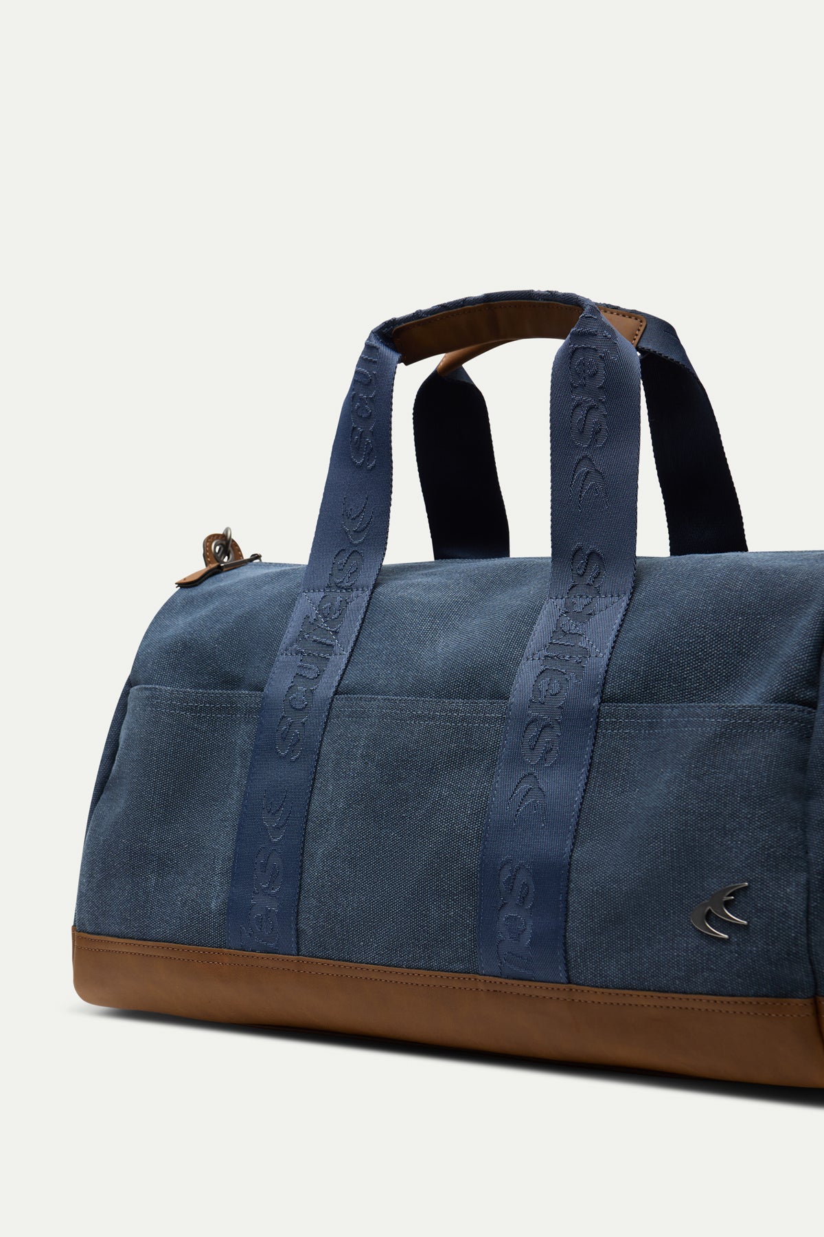 Canvas Navy Duffle Bag - Image 5