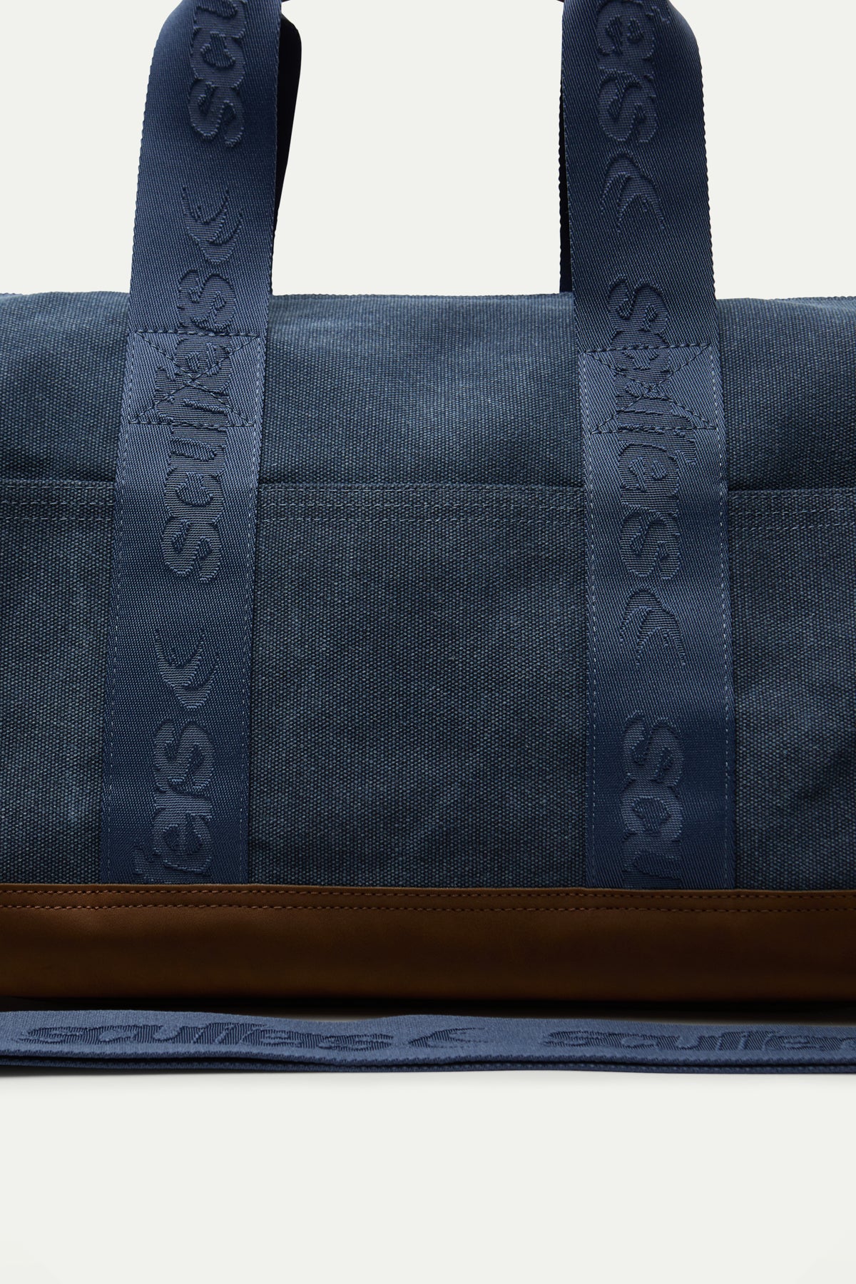 Canvas Navy Duffle Bag - Image 9