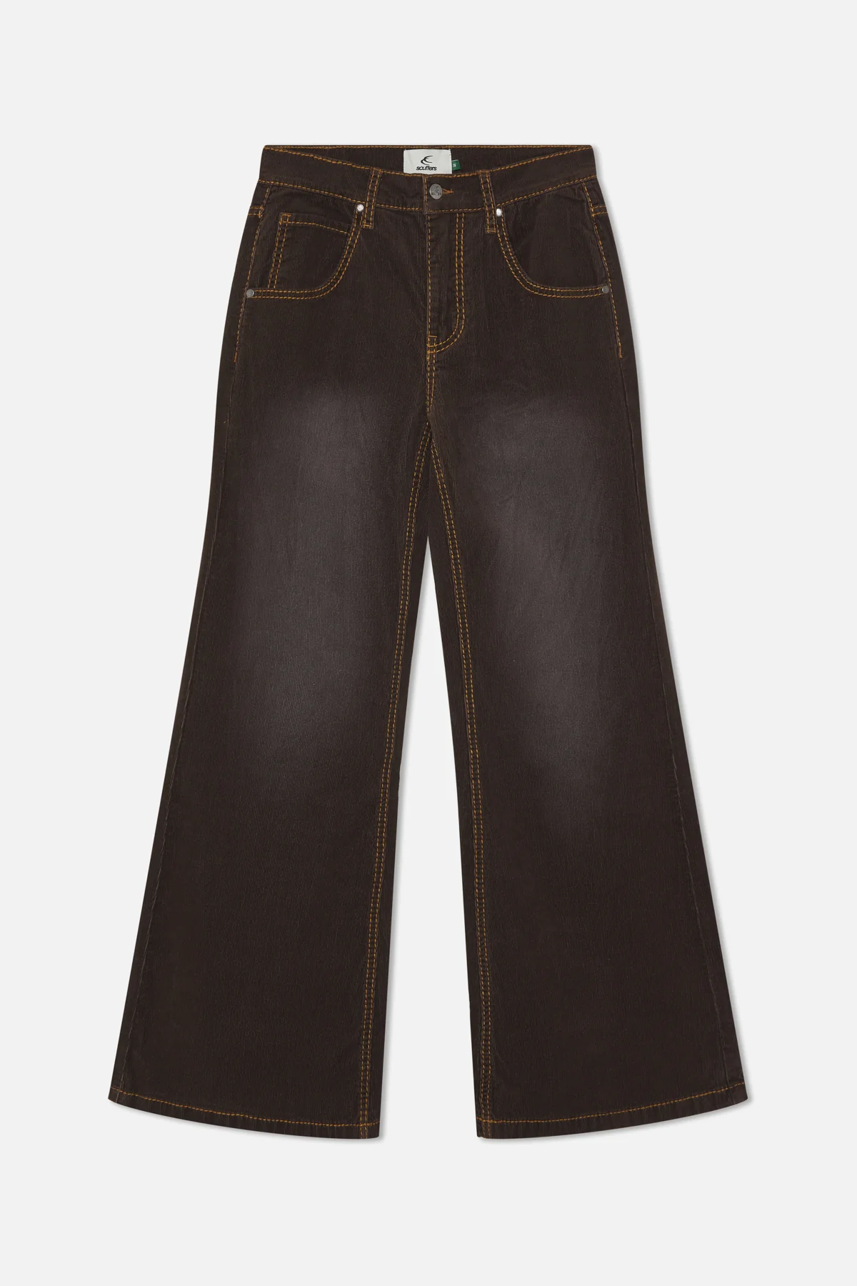 Corduroy Flared Brown Pants