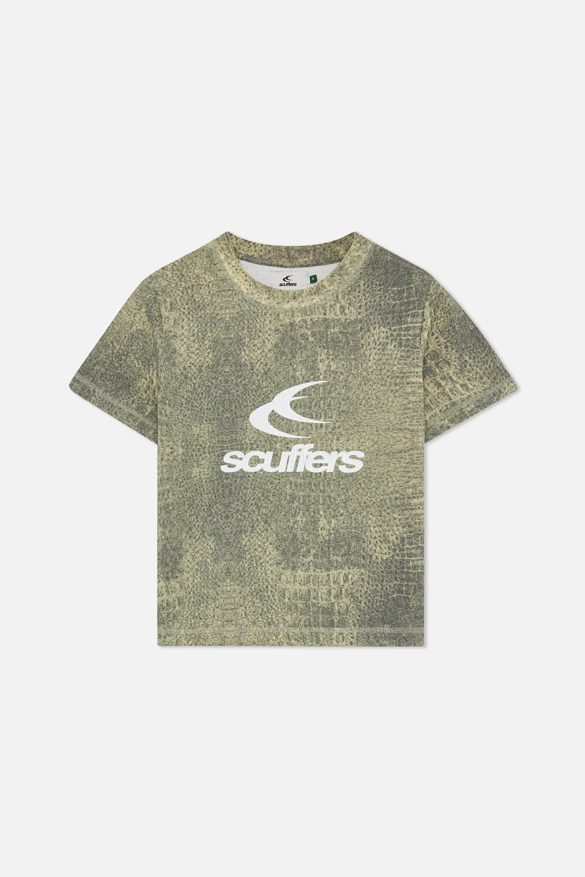 Crocodile Dusty Green Fitted T-Shirt