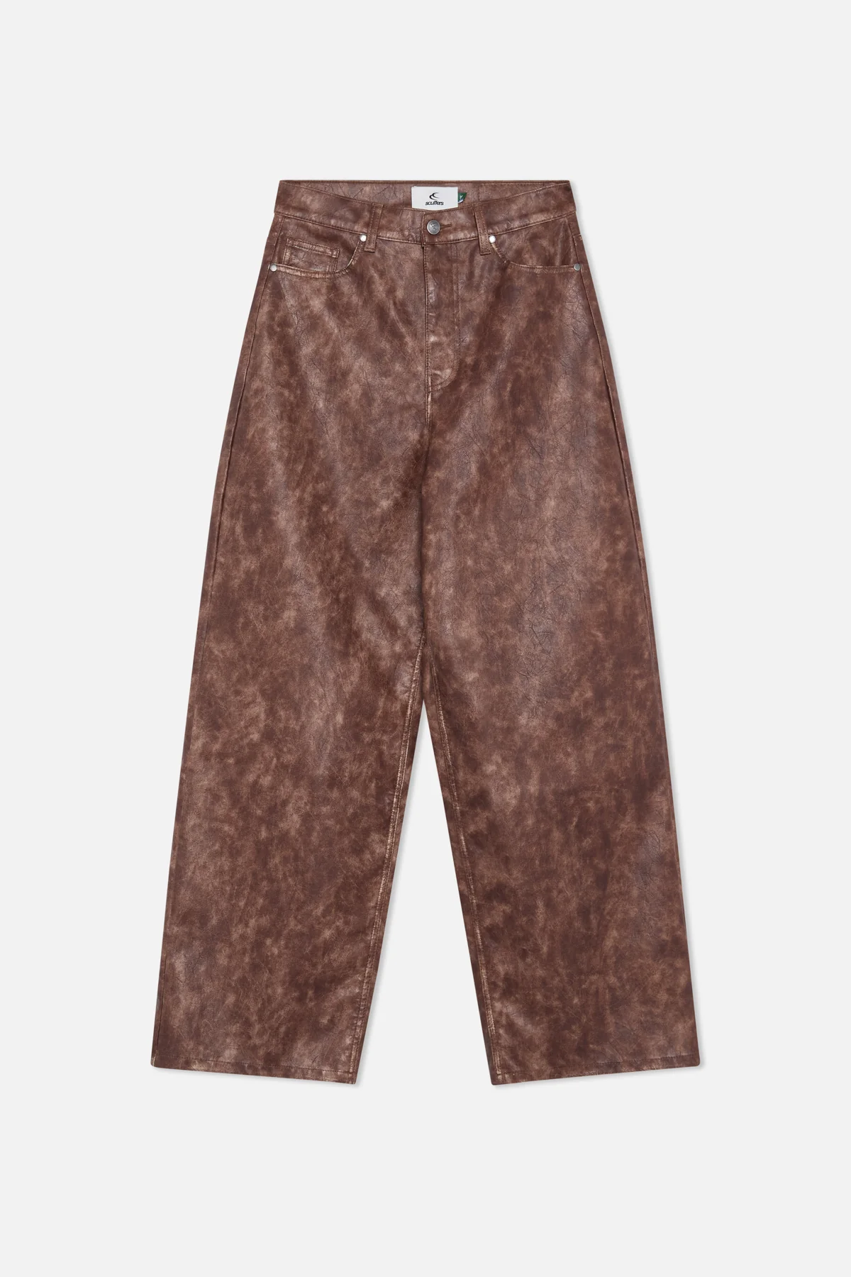 Leather Brown Jumbo Pants - Image 3