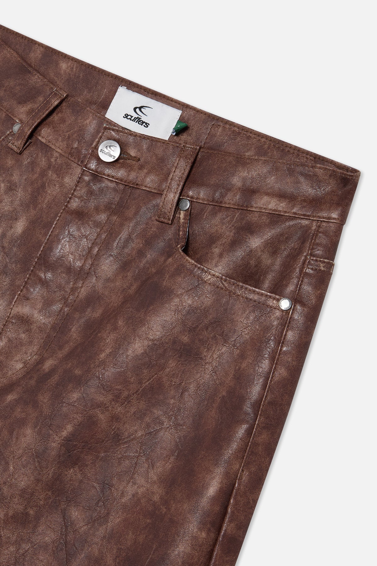 Leather Brown Jumbo Pants - Image 7