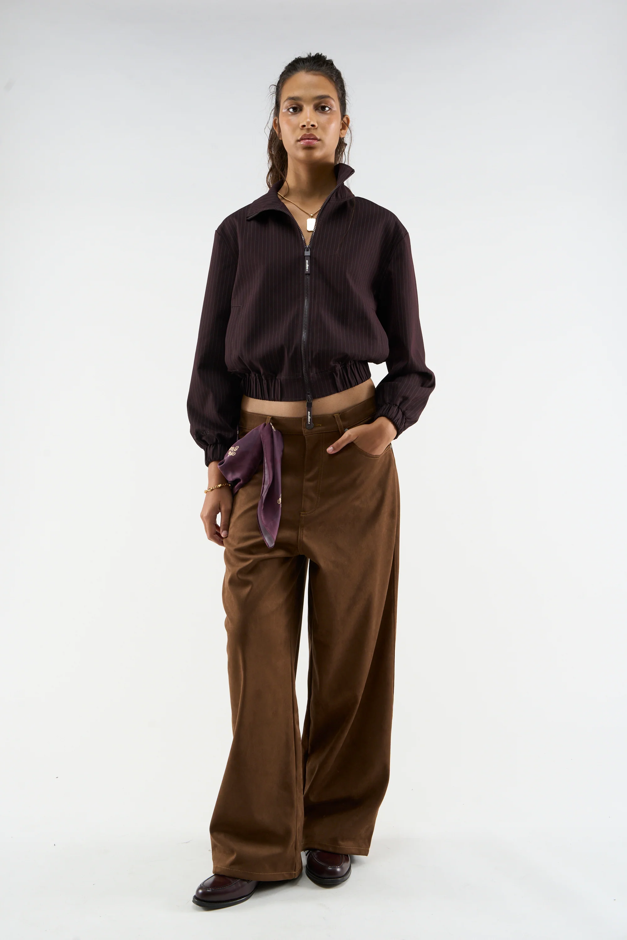 Nautica Burgundy Pinstripe Jacket - Image 2
