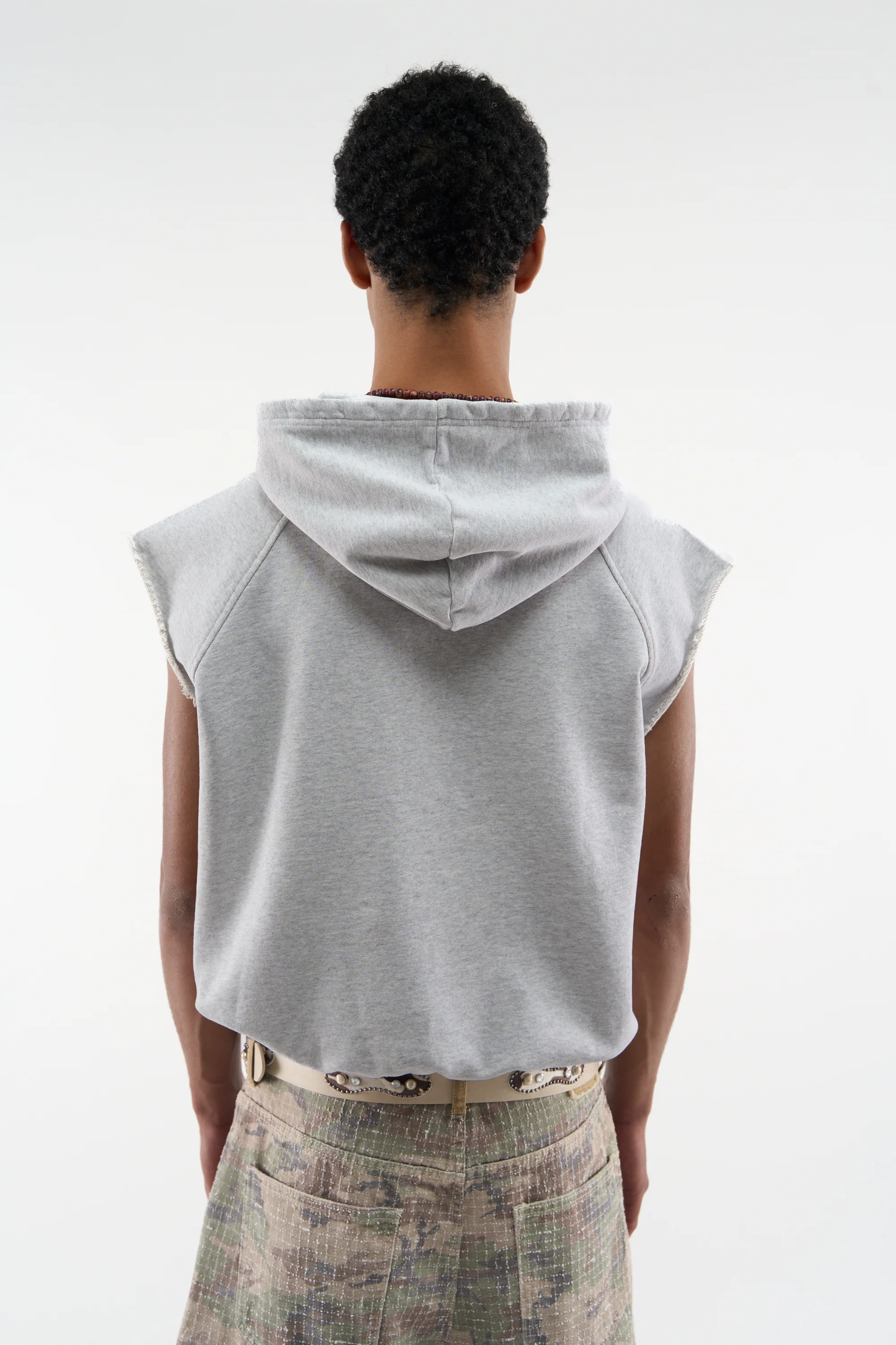 No Gym Grey Melange Hoodie - Image 3
