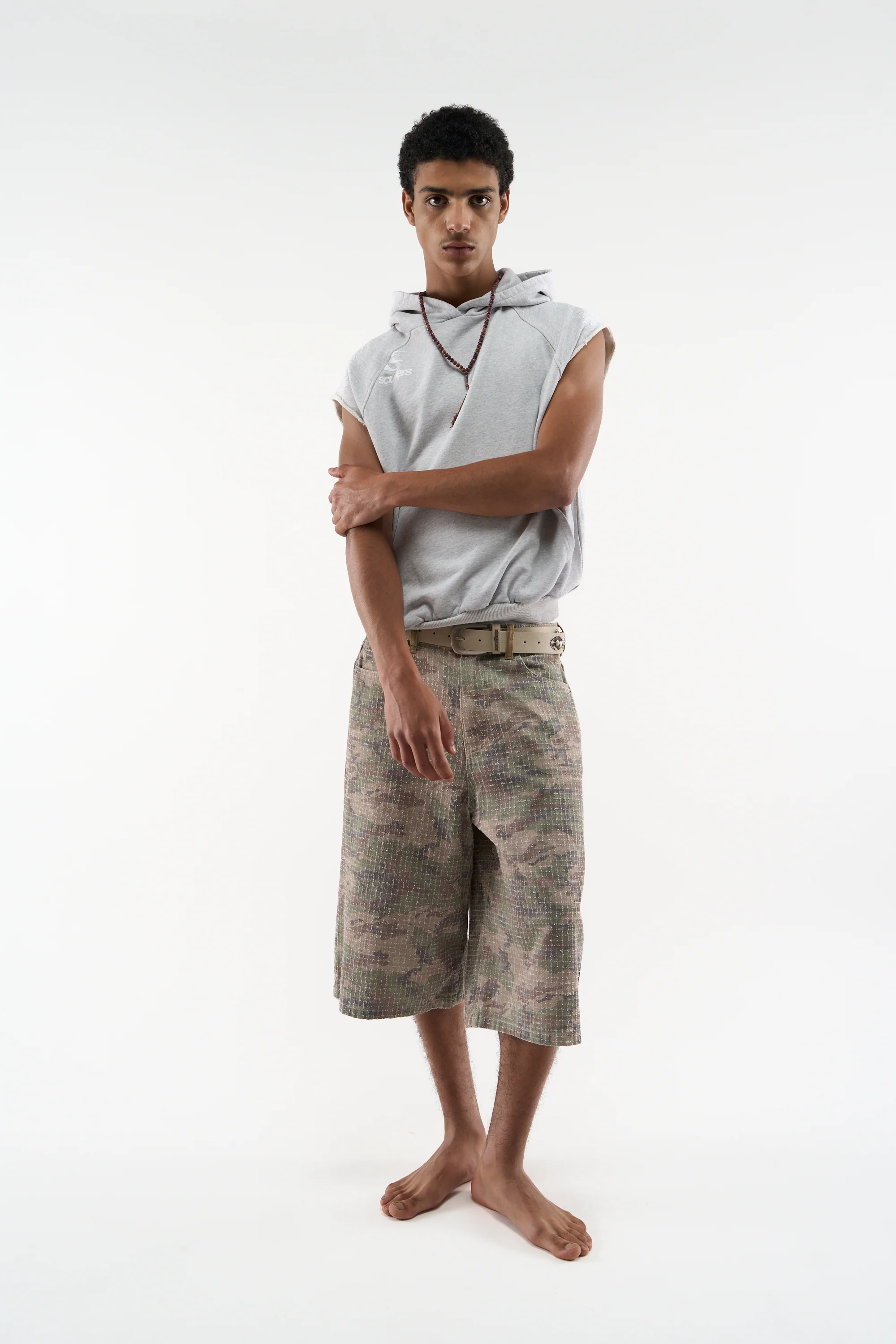No Gym Grey Melange Hoodie - Image 4