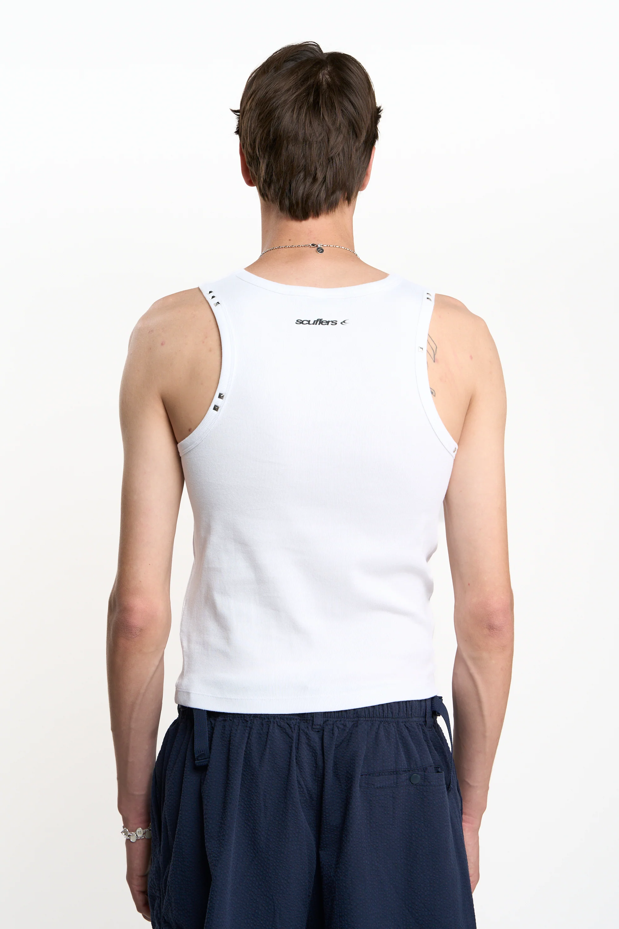 Studded White Tank Top - Image 3