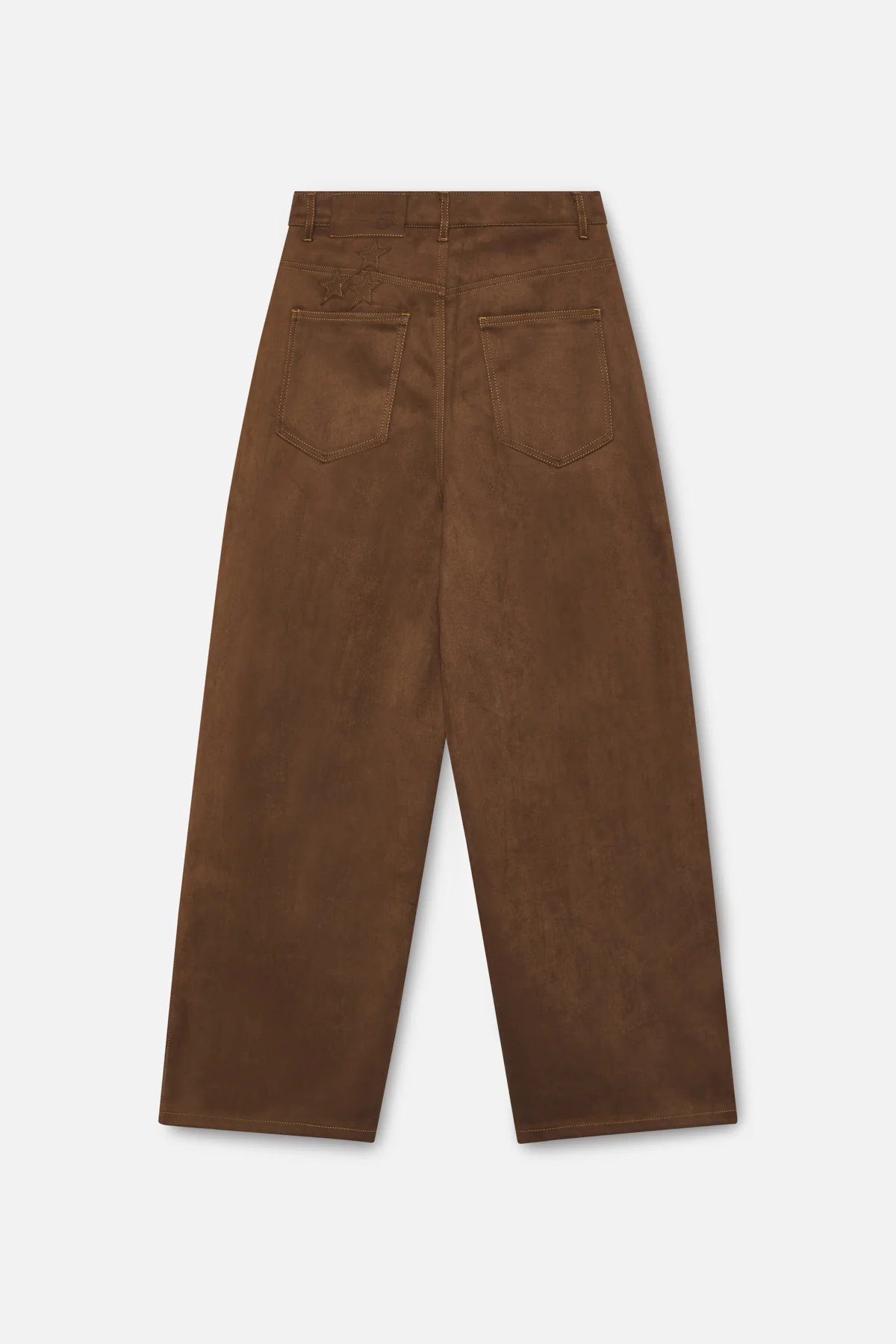 Suede Dark Brown Jumbo Pants - Image 2